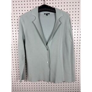Eileen Fisher Mint Knit silk blend Jacket Petite size L